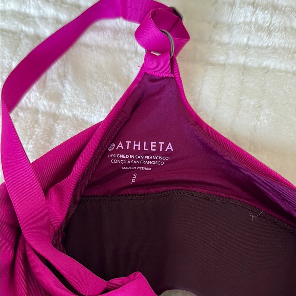 EUC Athleta Women's Swim Set - Magenta and Dark Purple - Picture 3 of 4